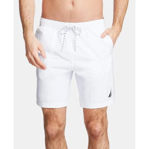 Nautica Men Quick Dry Signature Swim Trunk Bright White Size XXL - Picture 1 of 2